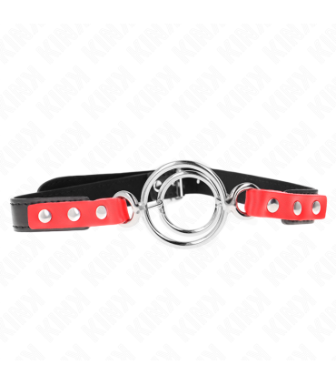 KINK MORDAZA CON MULTIPLES JUNTAS TORICAS 4 48 CM ROJO AJUSTABLE 38 X 56 CM