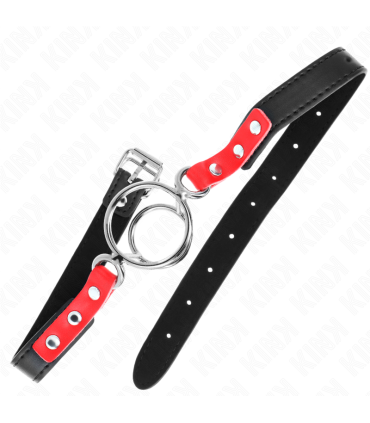 KINK MORDAZA CON MULTIPLES JUNTAS TORICAS 4 48 CM ROJO AJUSTABLE 38 X 56 CM