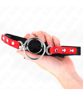 KINK MORDAZA CON MULTIPLES JUNTAS TORICAS 4 48 CM ROJO AJUSTABLE 38 X 56 CM