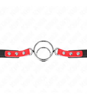 KINK MORDAZA CON MULTIPLES JUNTAS TORICAS 4 48 CM ROJO AJUSTABLE 38 X 56 CM