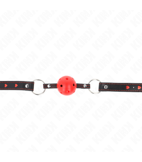 KINK MORDAZA DE BOLA 45 CM ROJA DURA HUECA MODELO 2 65 x 25 CM