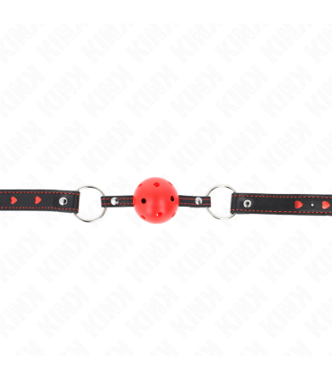 KINK MORDAZA DE BOLA 45 CM ROJA DURA HUECA MODELO 2 65 x 25 CM