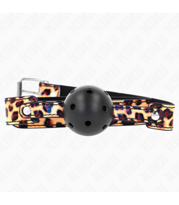 KINK MORDAZA DE BOLA 45 CM TRANSPIRABLE LEOPARDO 65 x 25 CM