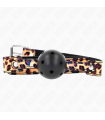 KINK - MORDAZA DE BOLA 4.5 CM TRANSPIRABLE LEOPARDO 65 x 2.5 CM