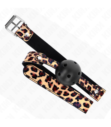 KINK MORDAZA DE BOLA 45 CM TRANSPIRABLE LEOPARDO 65 x 25 CM
