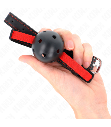 KINK MORDAZA DE BOLA 45 CM DURA HUECA CON CINTURON ELASTICO 56 x 15 CM