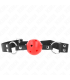 KINK MORDAZA DE BOLA 4 CM TRANSPIRABLE CON DOBLE REMACHE ROJO 62 x 25 CM AJUSTABLE 42 58 CM
