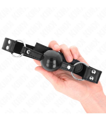 KINK MORDAZA DE BOLA 4 CM SUAVE Y SOLIDA CON CORREA DE POLIPIEL 62 x 25 CM AJUSTABLE 42 58 CM