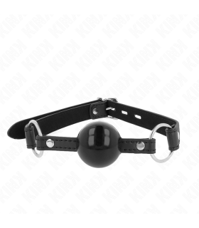 KINK MORDAZA DE BOLA 4 CM TPE CON CANDADO NEGRO 60 x 2 CM