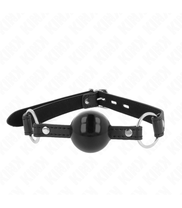 KINK MORDAZA DE BOLA 4 CM TPE CON CANDADO NEGRO 60 x 2 CM