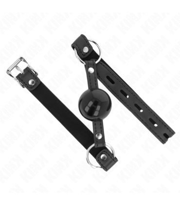 KINK MORDAZA DE BOLA 4 CM TPE CON CANDADO NEGRO 60 x 2 CM