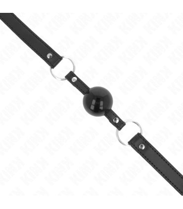 KINK MORDAZA DE BOLA 4 CM TPE CON CANDADO NEGRO 60 x 2 CM