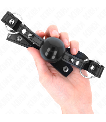 KINK MORDAZA DE BOLA 4 CM CON REMACHE DE PUNTA Y CIERRE A PRESION 65 x 2 CM