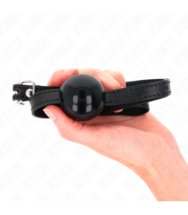 KINK MORDAZA DE BOLA 4 CM SOLIDA SIMPLE NEGRO 65 x 15 CM