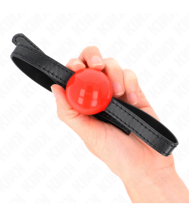 KINK MORDAZA DE BOLA 4 CM SOLIDA SIMPLE ROJO 65 x 15 CM