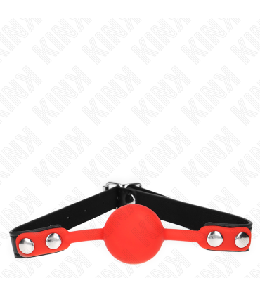KINK MORDAZA DE BOLA 4 CM DE SILICONA ROJA 60 x 2 CM