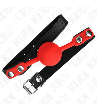 KINK MORDAZA DE BOLA 4 CM DE SILICONA ROJA 60 x 2 CM