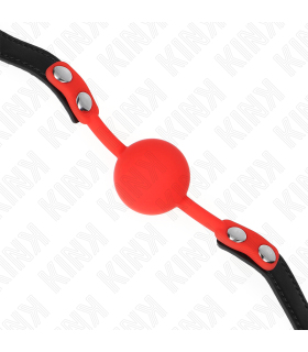 KINK MORDAZA DE BOLA 4 CM DE SILICONA ROJA 60 x 2 CM