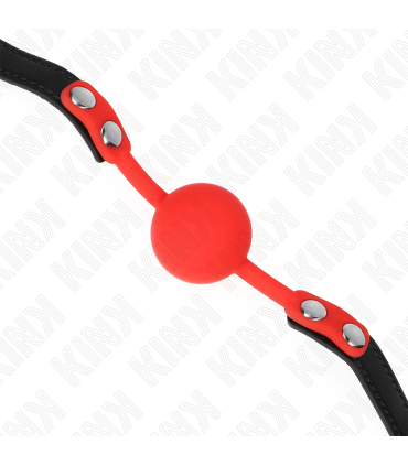 KINK MORDAZA DE BOLA 4 CM DE SILICONA ROJA 60 x 2 CM