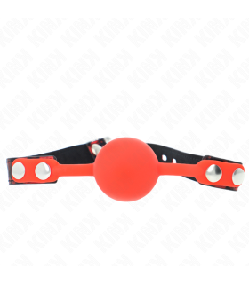 KINK MORDAZA DE BOLA 4 CM DE SILICONA MODELO 2 CON CANDADO 60 x 2 CM