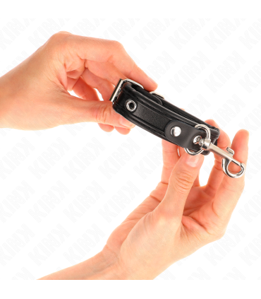 KINK MUNEQUERAS MINI NEGRO CON TACHUELAS AJUSTABLE 16 22 CM X 2 CM