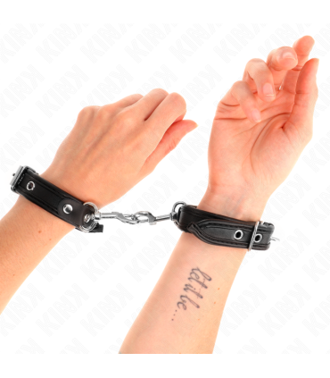 KINK MUNEQUERAS MINI NEGRO CON TACHUELAS AJUSTABLE 16 22 CM X 2 CM