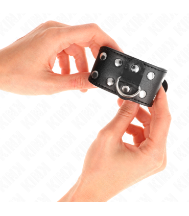 KINK MUNEQUERAS CON DOBLE LINEA DE TACHUELAS AJUSTABLE NEGRO