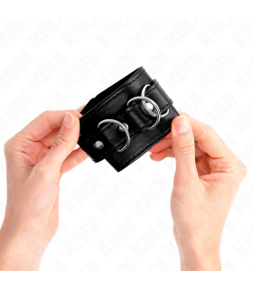 KINK MUNEQUERAS CON 3 ANILLAS EN D AJUSTABLE NEGRO 175 25 CM X 6 CM