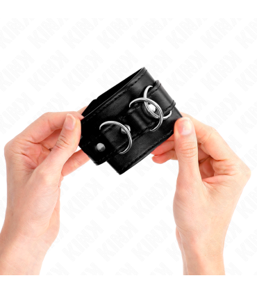 KINK MUNEQUERAS CON 3 ANILLAS EN D AJUSTABLE NEGRO 175 25 CM X 6 CM