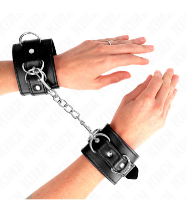 KINK MUNEQUERAS CON 3 ANILLAS EN D AJUSTABLE NEGRO 175 25 CM X 6 CM