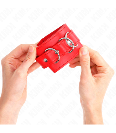 KINK MUNEQUERAS CON 3 ANILLAS EN D AJUSTABLE ROJO 175 25 CM X 6 CM