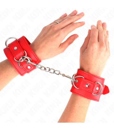 KINK MUNEQUERAS CON 3 ANILLAS EN D AJUSTABLE ROJO 175 25 CM X 6 CM