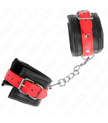 KINK MUNEQUERAS NEGRO CON CORREA ROJO AJUSTABLE 17 28 CM X 6 CM