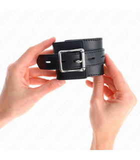 KINK MUNEQUERAS NEGRO CON CORREA NEGRO AJUSTABLE 17 28 CM X 6 CM