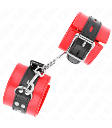 KINK MUNEQUERAS ROJO CON CORREA NEGRO AJUSTABLE 17 28 CM X 6 CM