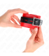 KINK MUNEQUERAS ROJO CON CORREA NEGRO AJUSTABLE 17 28 CM X 6 CM