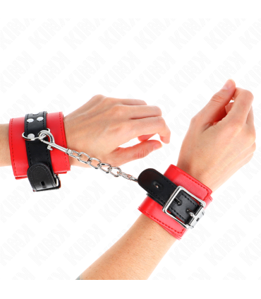 KINK MUNEQUERAS ROJO CON CORREA NEGRO AJUSTABLE 17 28 CM X 6 CM