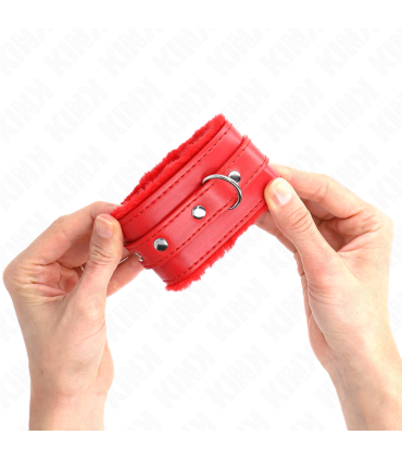 KINK MUNEQUERAS FORRADAS PREMIUM ROJO CON CORREA ROJO AJUSTABLE 17 29 CM X 6 CM