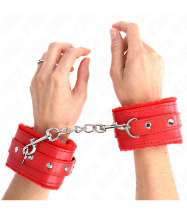 KINK MUNEQUERAS FORRADAS PREMIUM ROJO CON CORREA ROJO AJUSTABLE 17 29 CM X 6 CM