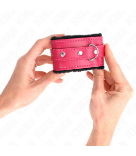 KINK MUNEQUERAS FORRADAS PREMIUM NEGRO CON CORREA FUCSIA AJUSTABLE 17 29 CM X 6 CM