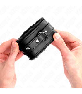 KINK MUNEQUERAS FORRADAS PREMIUM NEGRO CON CORREA NEGRO AJUSTABLE 17 29 CM X 6 CM