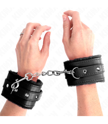 KINK MUNEQUERAS FORRADAS PREMIUM NEGRO CON CORREA NEGRO AJUSTABLE 17 29 CM X 6 CM