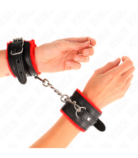 KINK MUNEQUERAS FORRADAS PREMIUM ROJO CON CORREA NEGRO AJUSTABLE 17 29 CM X 6 CM