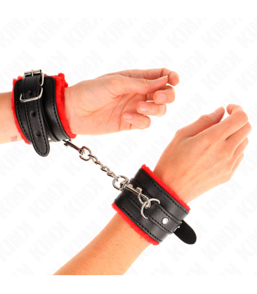 KINK MUNEQUERAS FORRADAS PREMIUM ROJO CON CORREA NEGRO AJUSTABLE 17 29 CM X 6 CM