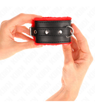KINK MUNEQUERAS FORRADAS PREMIUM ROJO CON CORREA NEGRO AJUSTABLE 17 29 CM X 6 CM