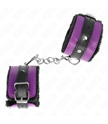 KINK MUNEQUERAS FORRADAS PREMIUM NEGRO CON CORREA VIOLETA NEGRO AJUSTABLE 17 29 CM X 6 CM