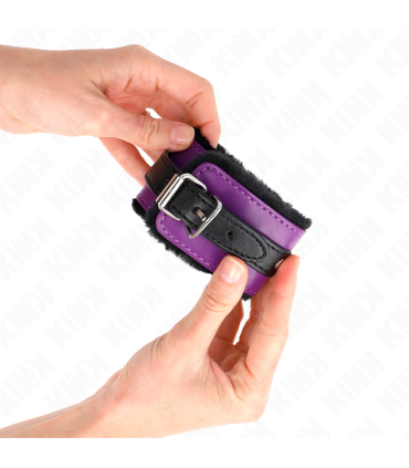 KINK MUNEQUERAS FORRADAS PREMIUM NEGRO CON CORREA VIOLETA NEGRO AJUSTABLE 17 29 CM X 6 CM