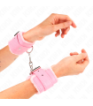 KINK - MUÑEQUERAS FORRADAS ROSA CON CORREA ROSA AJUSTABLE 20-29 CM X 5.5 CM