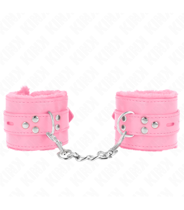 KINK MUNEQUERAS FORRADAS CON AGUJEROS CUADRADOS ROSA Y CORREA ROSA AJUSTABLE 17 29 CM X 6 CM