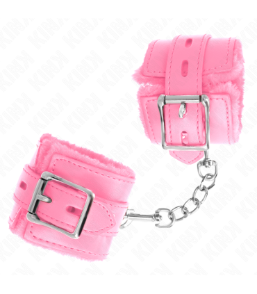 KINK MUNEQUERAS FORRADAS CON AGUJEROS CUADRADOS ROSA Y CORREA ROSA AJUSTABLE 17 29 CM X 6 CM